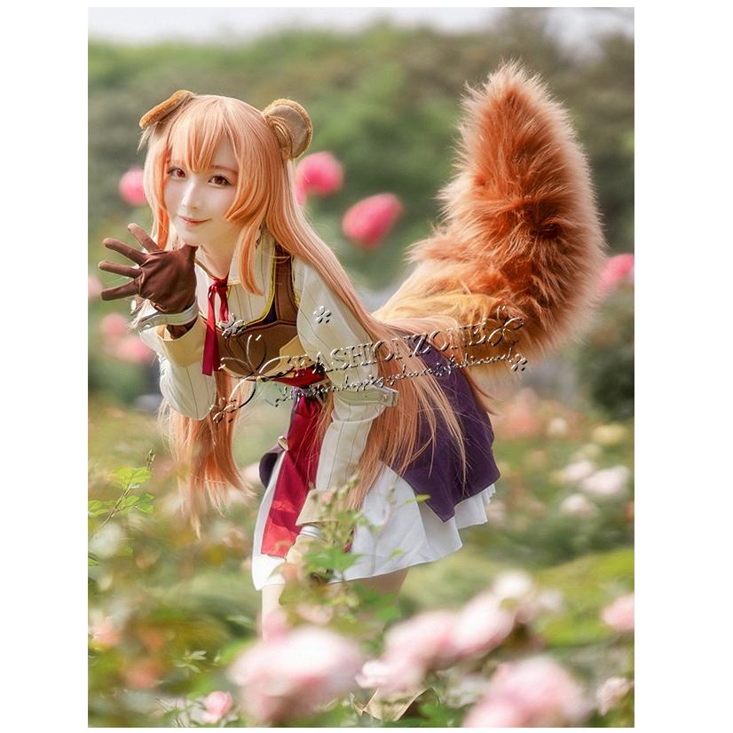 盾の勇者の成り上がり 風 ラフタリア コスプレ衣装 ウィッグ靴 尻尾 道具cosplay 衣装 コスチューム ハロウィンイベント 仮装 クリスマス変装