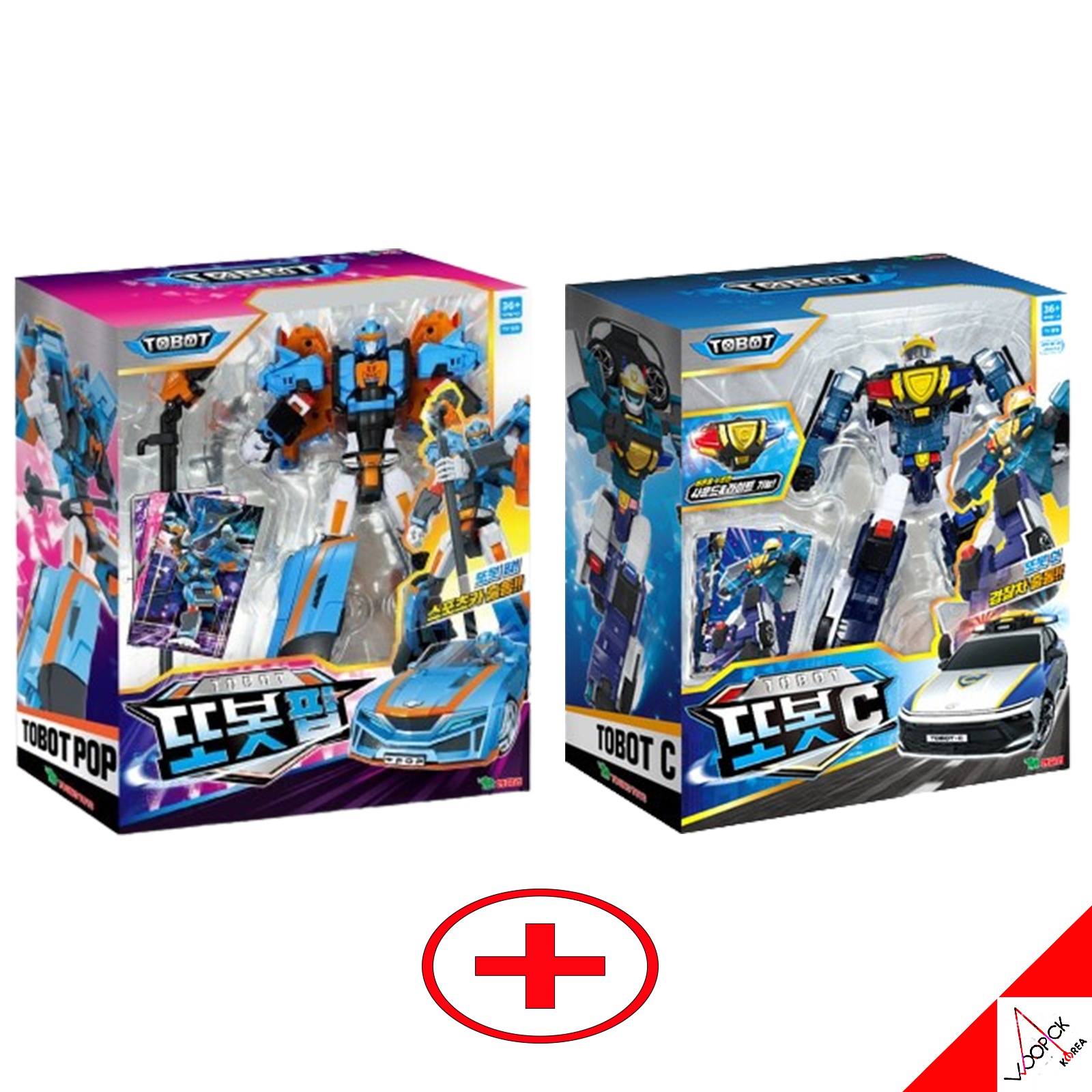 トボット/TOBOT/C + POP/ポップ/2種ロボットセット/コンバーティブル/スポーツカー/コアロイド/キャラクターカード/自動車/合体ロボット/変身ロボット/韓国ロボット/2025/新型