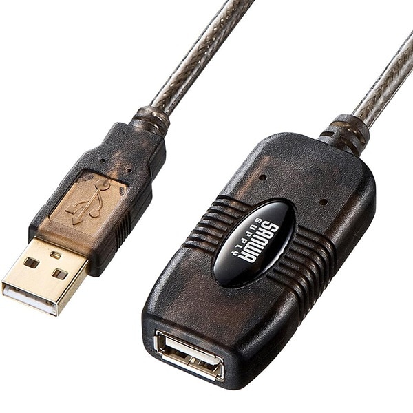 上品 サンワサプライKB-USB-R220 20m延長USBアクティブリピーター