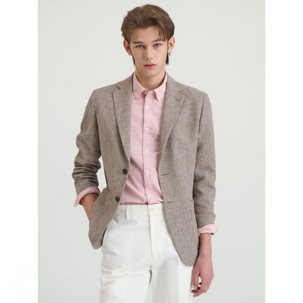 [ロガディス] ペンシツイードソリッドライクブレザーベージュ (RY5111P02A)