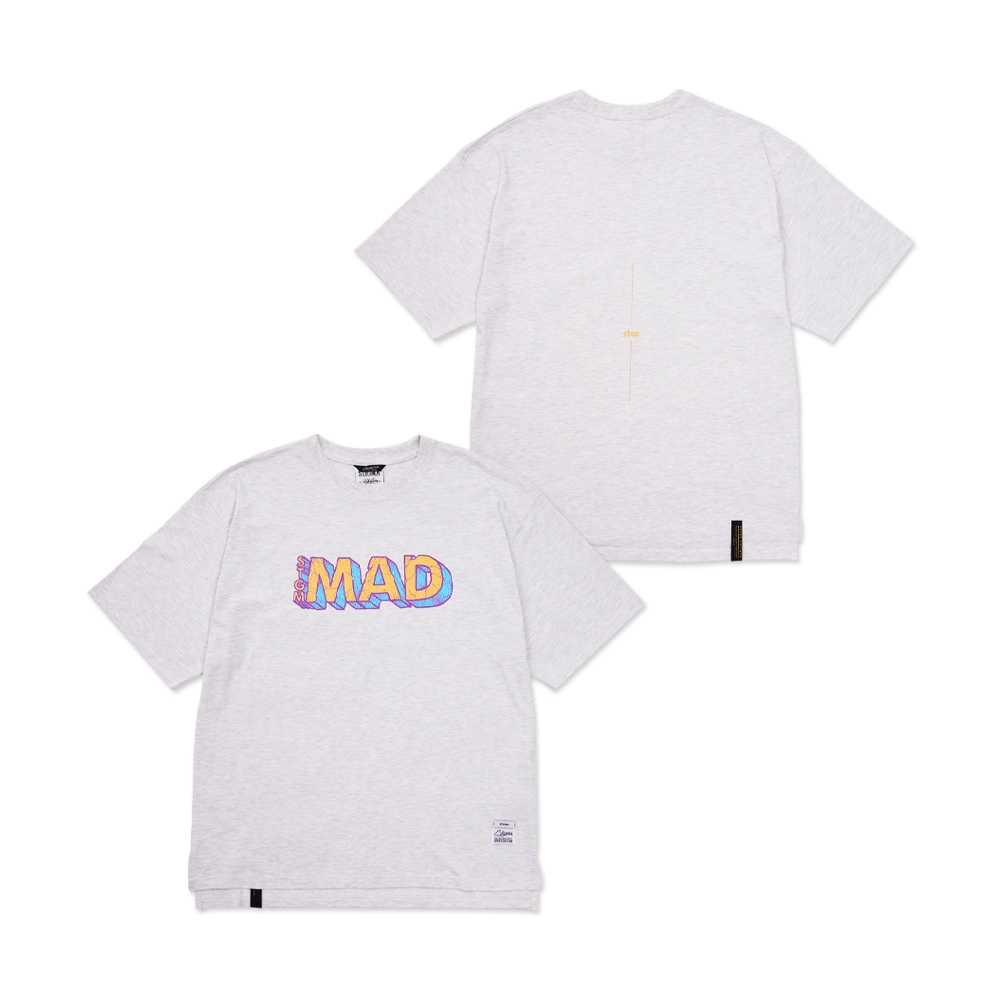 Mad Oversized Short Sleeves T-Shirts White Melange 6,289円