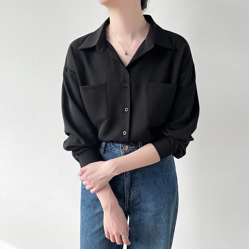 ブラウス ホワイト シフォンシャツ レディース 秋冬 おしゃれ カジュアル 通勤 トップス シワになりにくい シンプル オフィス 普段着