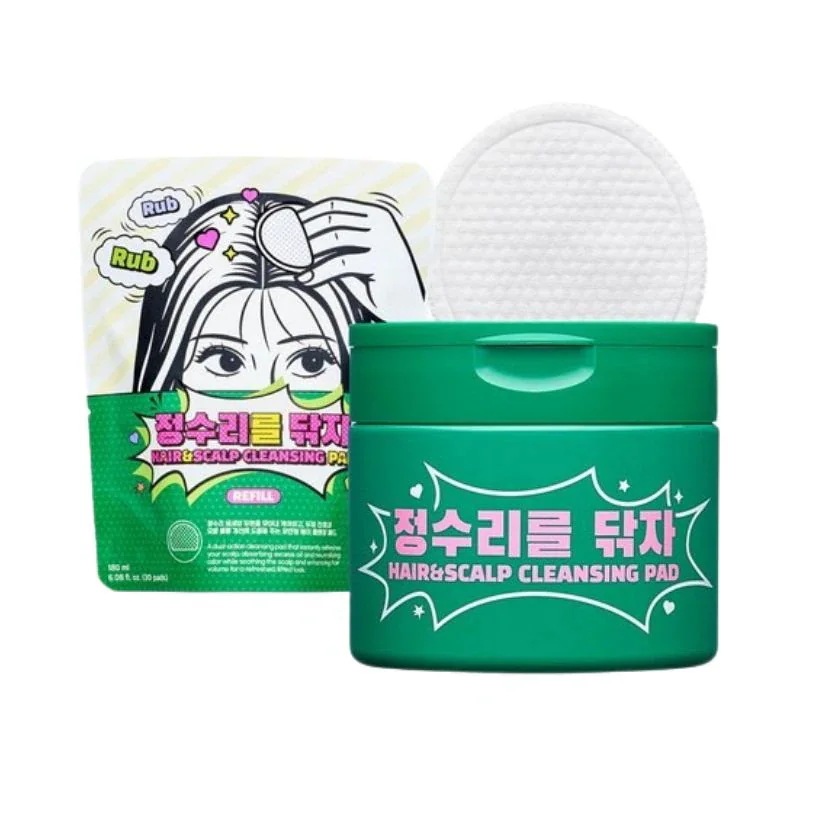 [正規品]マデカ 頭頂部を拭くクレンジングパッド 180g 30枚 + リフィル 30枚/ ノセバム/ ヘア/ 頭頂部/ 脂性/ 頭皮ケア/ 髪の臭い除去