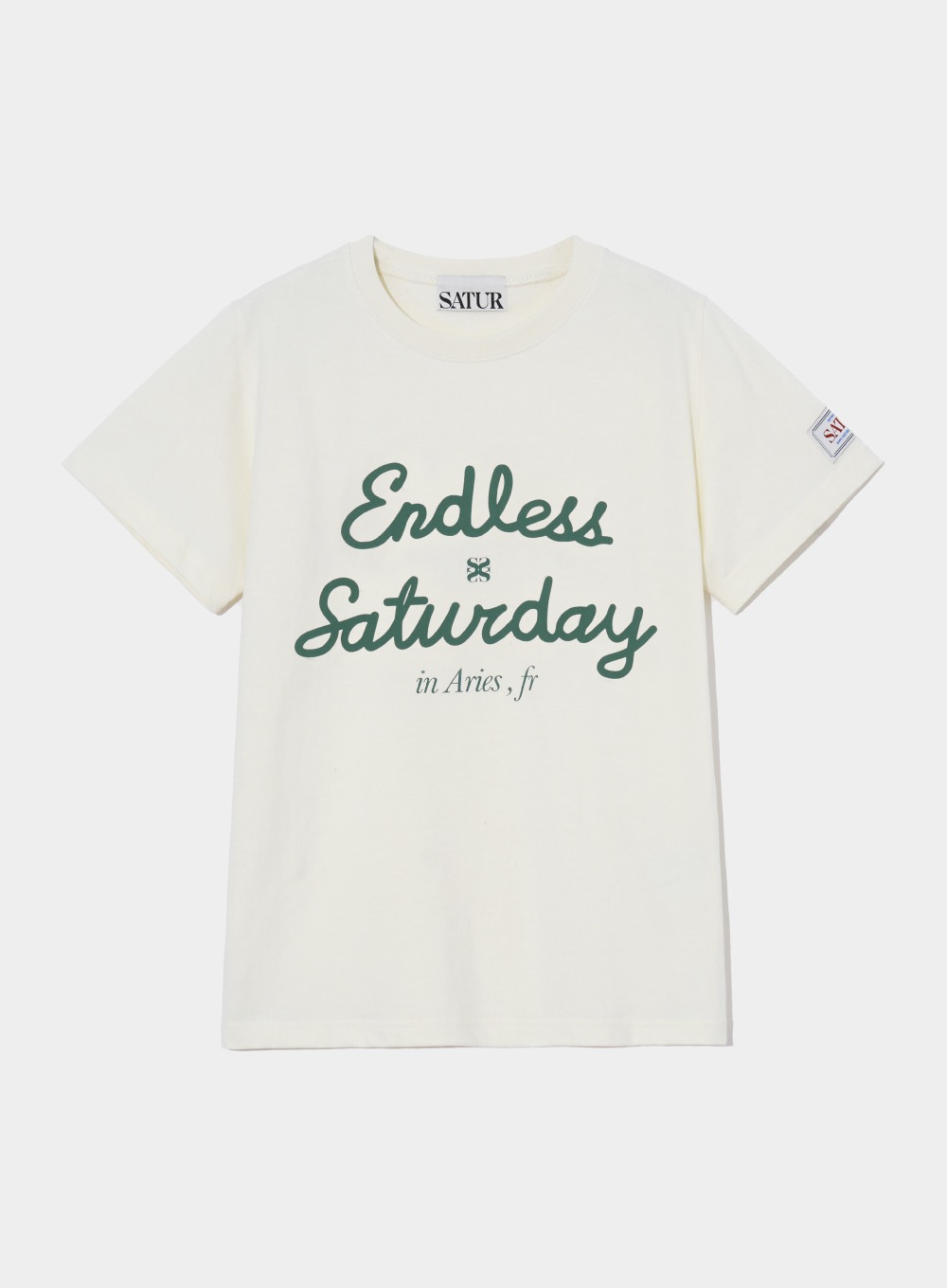 【SATUR】 ENDLESS SATURDAY T-SHIRTS : RESORT IVORY