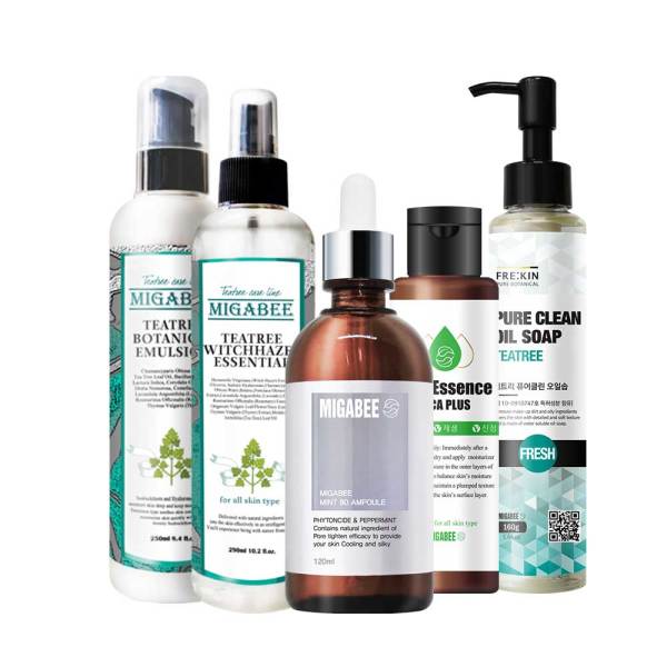 問題性肌5種(集中アンプル+化粧水+乳液+エッセンス+クレンジング)