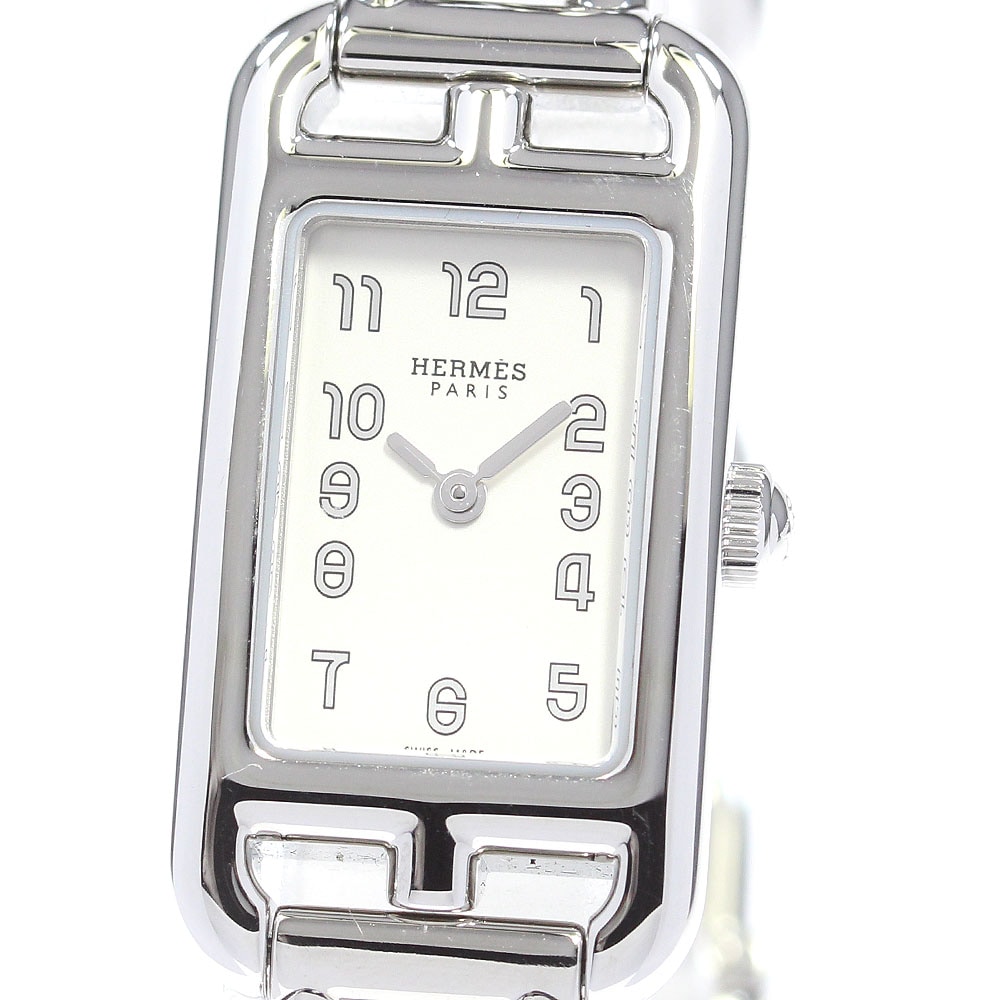 エルメス HERMES NA2.110 ナンタケット クォーツ レディース 良品 内箱・保証書付き_868875【中古】