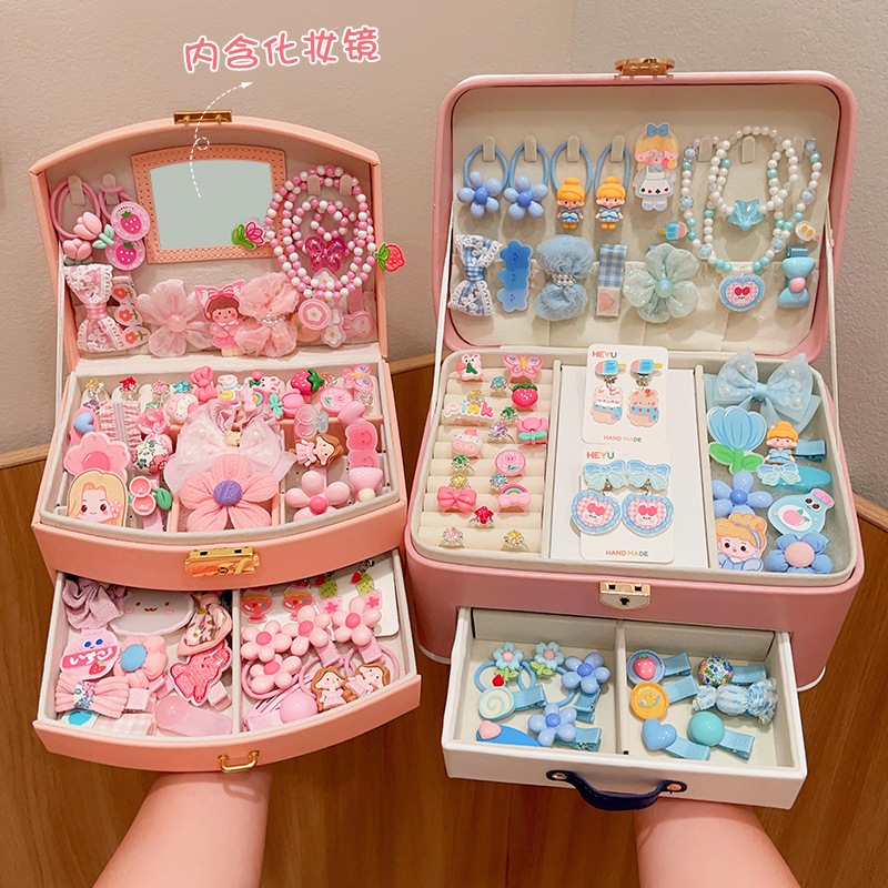 ヘアアクセサリーセット ギフトボックス 女の子 ギフト プリンセス かわいい ヘアピン ゴムバンド ネックレス ジュエリーボックス 5,395円