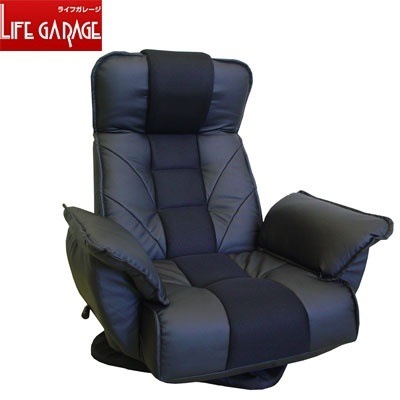 明光ホームテック ソファ ＴＶが見やすいレバー式回転座椅子 FRL-AKUROSU-BK ブラック FRL-アクロス【送料無料】