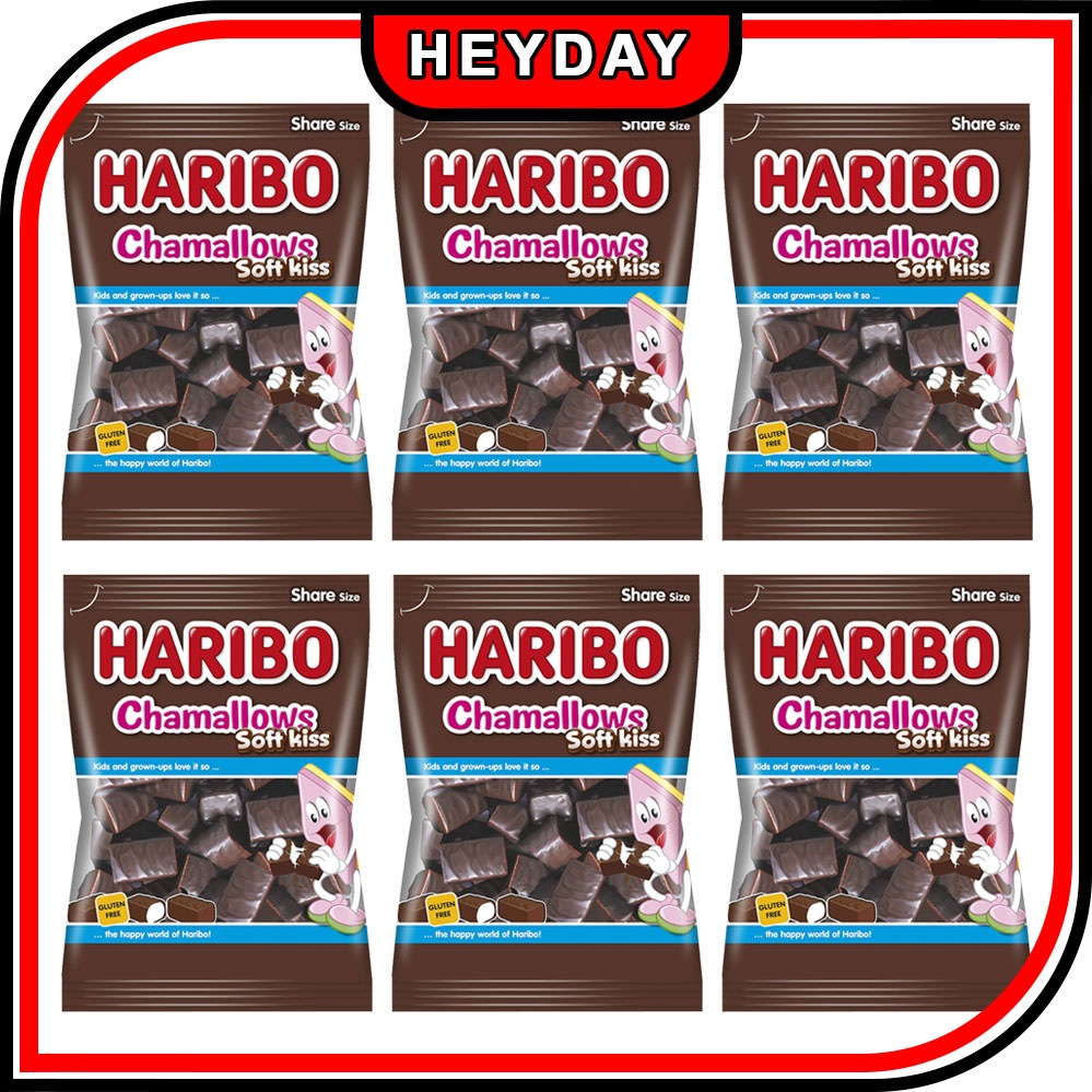 [正規品] HARIBO ソフトキッスチョコレートマシュマロ 200gx6個 チョコマシュマロ ソフトキッス バレンタインデー ドバイもちもちチョコボール