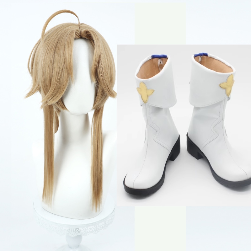 彦卿 ゲンキョウ コスプレ靴 ブーツ ウィッグ付き コスプレ 演出服 アニメ 祭り ハロウィン クリスマス 学園祭 文化祭 仮装