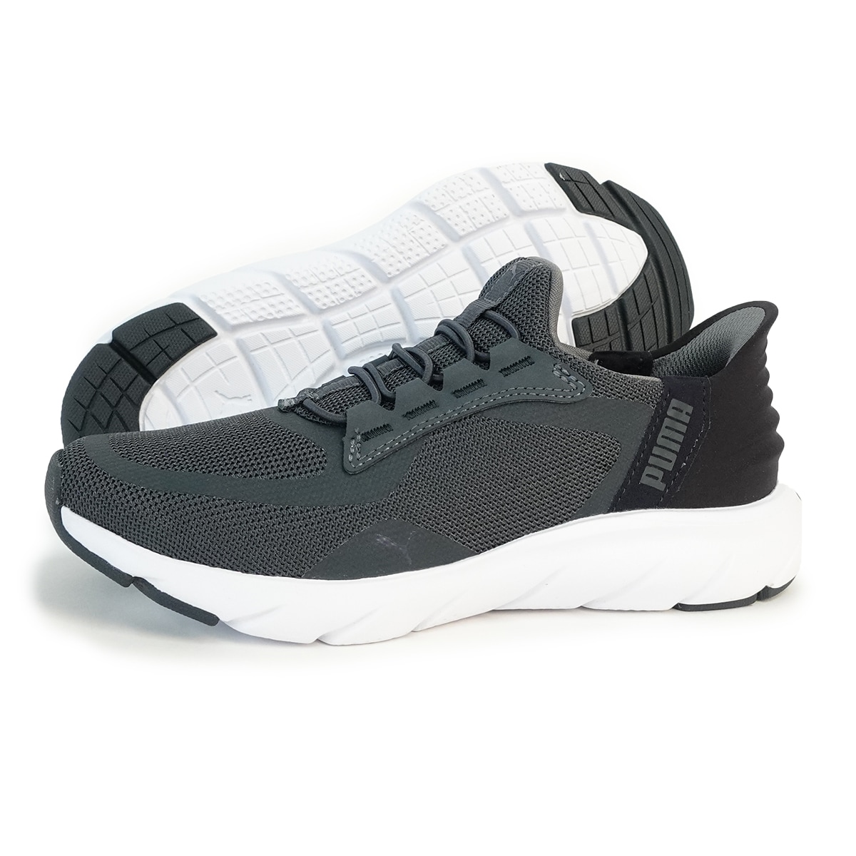 スニーカー スリッポン メンズ レディース ソフトライド フレックスレース イーズイン ALT ワイド ランニングシューズ 311996_03 グレー/ネイビー 5,752円