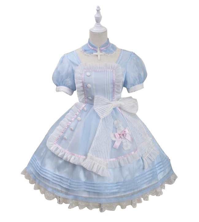 新しいロリータスイートハートレスキューチームボウノット半袖ドレス