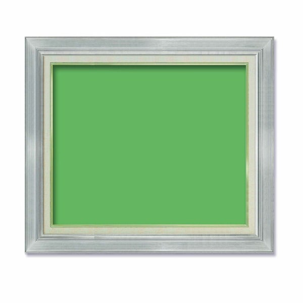 ( 油額 ) 油絵額 キャンバス額 金の油絵額 銀の油絵額 F12号 606×500mm シルバー 額 額縁 フレーム