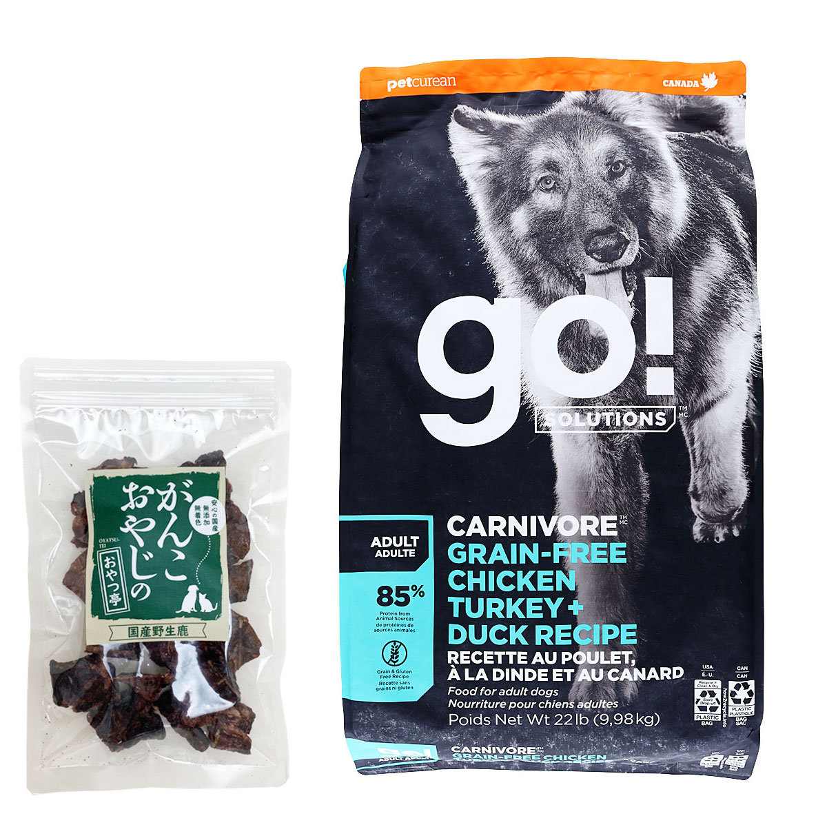 GO! ゴー ソリューションズ カーニボア アダルト チキンターキー＋ダック 9.98kg【国産鹿ラング15g付き】ドッグフード