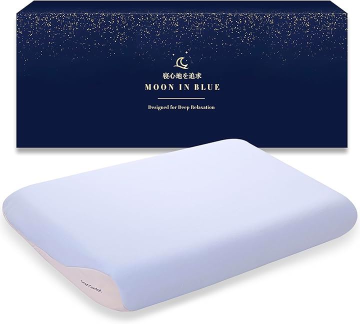 寝心地を追求した 低反発枕 まくら 振動吸収x静音機能 スマート温度コントロール 高反発スマートスプリング層 低反発+高反発(ホワイト/ブルー, 縦40x横60x高さ8cm)