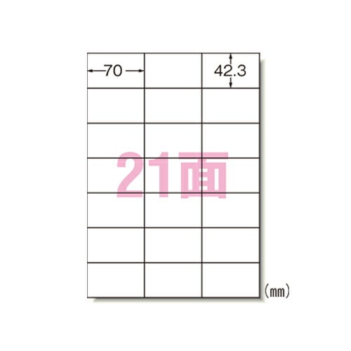 マルチプリンタラベル再剥離２１面１００入 31258