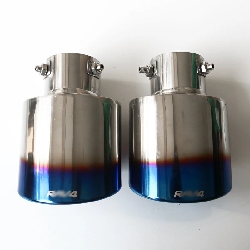 トヨタ・ RAV4 50系 用 リア エキゾーストマフラーテールパイプ カバー エキパイ マフラーカッター ステンレス製 2ピース 6241 7,854円