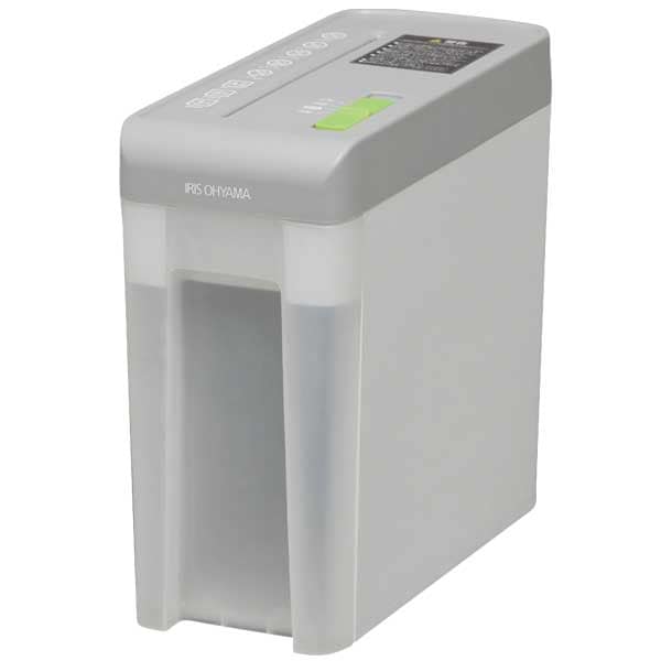 アイリスオーヤマ 家庭用シュレッダー 5.7L（グレー/ホワイト） P5HCグレ