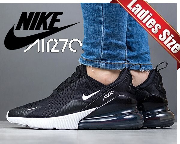 ナイキ エアマックス 270 レディースNIKE AIR MAX 270 (GS) Black/wh