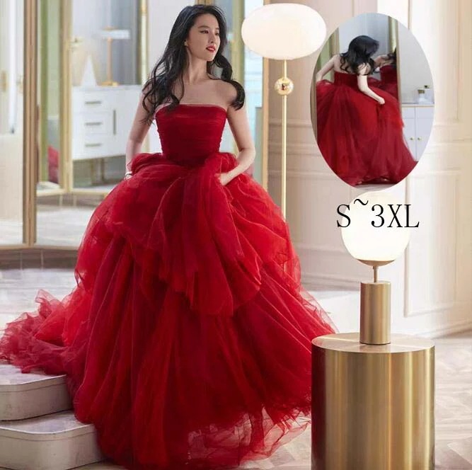 ロングドレス 前撮り カラードレス パーティードレス お姫様ドレス 高級感 花嫁ドレス 韓国風 同窓会 ドレス セクシー イブニングドレス 発表会 スレンダー 上品 エレガント 披露宴 お呼ばれ 袖な