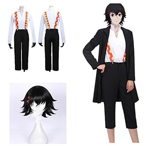 コスプレ 衣装 東京喰種：re トーキョーグール：re 鈴屋什造 スズヤ ジューゾー 黒髪 髪留め付け 風 コスプレ衣装 ハロウィン クリスマス コスチューム パーティー アニ