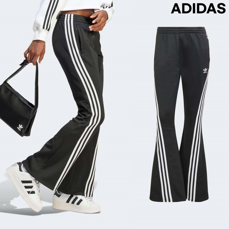 [ADIDAS] アディダス レディース フレア トラックパンツ ブラック / FLARED TRACK PANTS BLACK