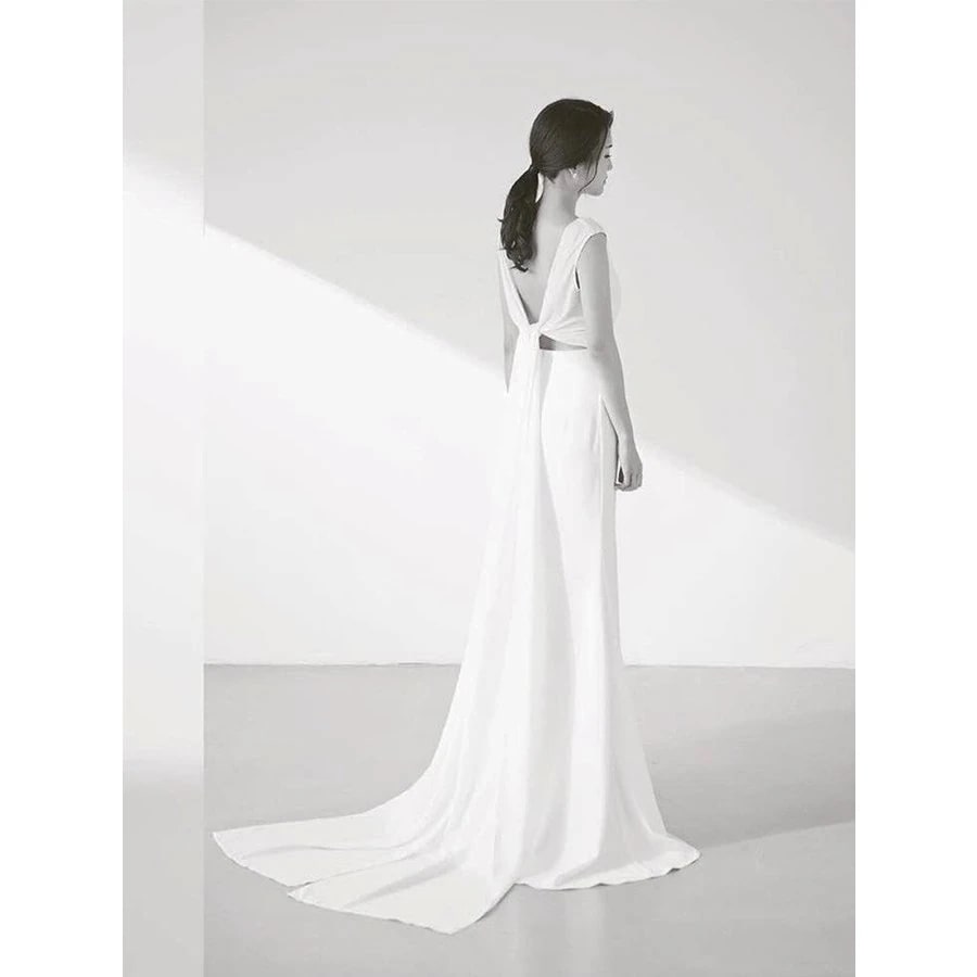 ウエディングドレス 購入 ノースリーブ 白 二次会 安い エンパイア 花嫁 フォトウエディング ビー