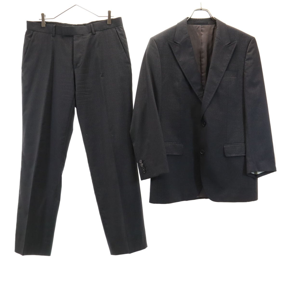 スーツ 上下セットアップ 50 グレー メンズ 古着