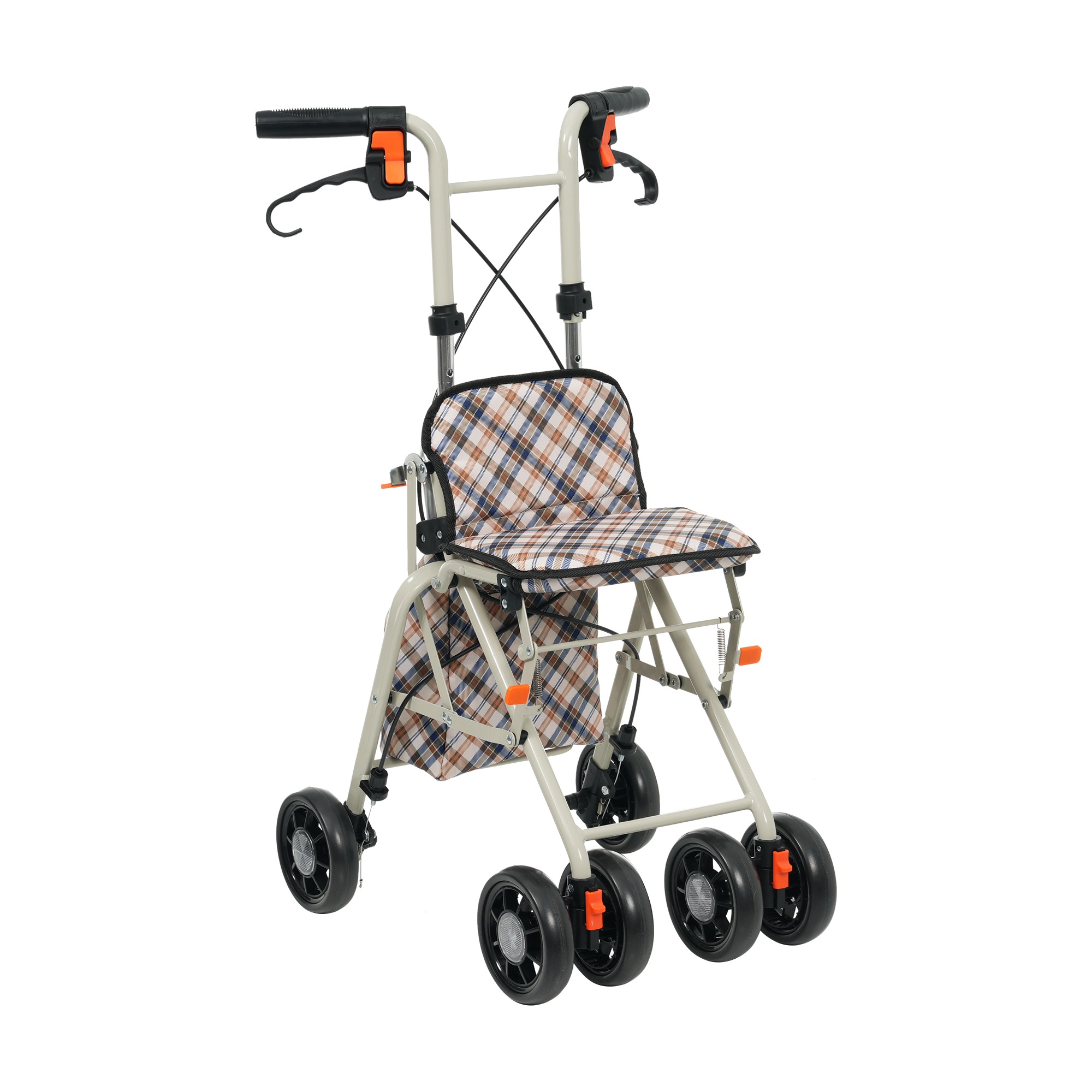 【国内へ発送&送·料·無·料】341歩行器 歩行車 シルバーカー キャスター 室外用 高さ調整可能 折りたたみ可能 座面付き 四輪 キャスター付き おしゃれ 座れる 散歩 シニア 歩行補助 買い物 シ