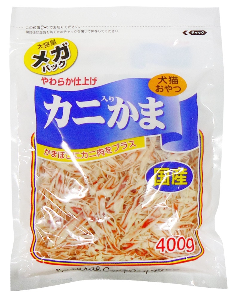 （まとめ買い）藤沢商事 カニ入りかま メガパック 400g [x3] 6,404円