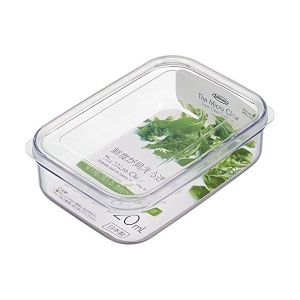 （まとめ） マイクロクリア フードケース/保存容器 Mサイズ 920ml ナチュラル 食洗機可 キッチン用品 60個セット