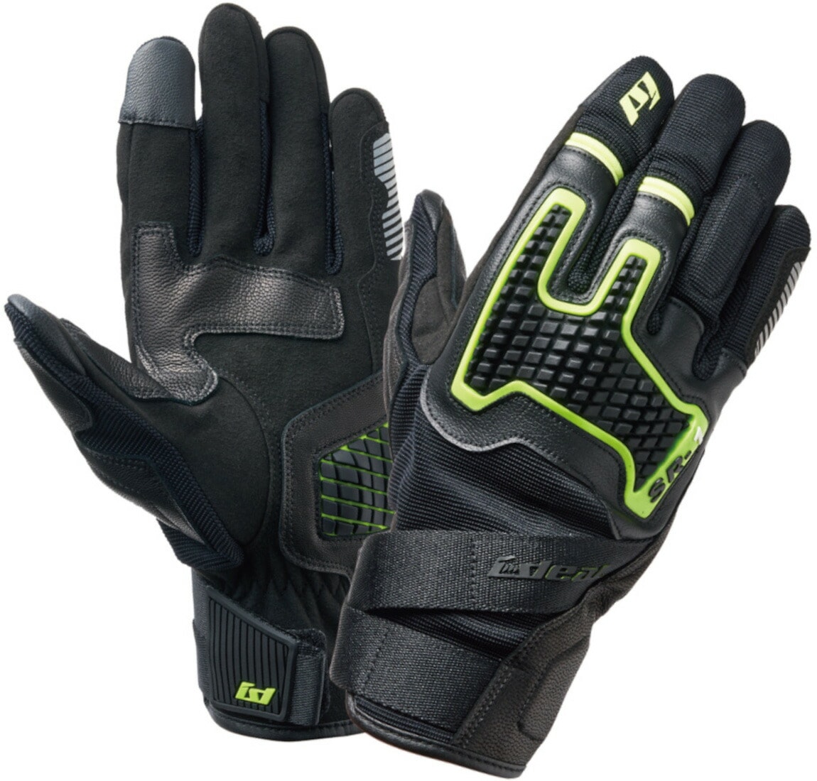 山城(yamashiro) IDEAL アイディール バイク用 グローブ 春夏モデル ID-018 ENIGMA (エニグマ) ネオン XLサイズ ID018NE/XL