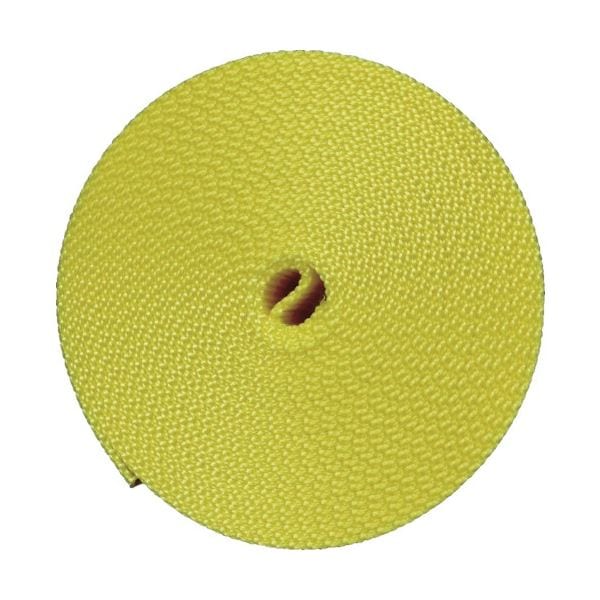 （まとめ）ナイロン平ベル 1.6tx30mmx5m 黄色 TNB305-Y 1巻 [x3セット]