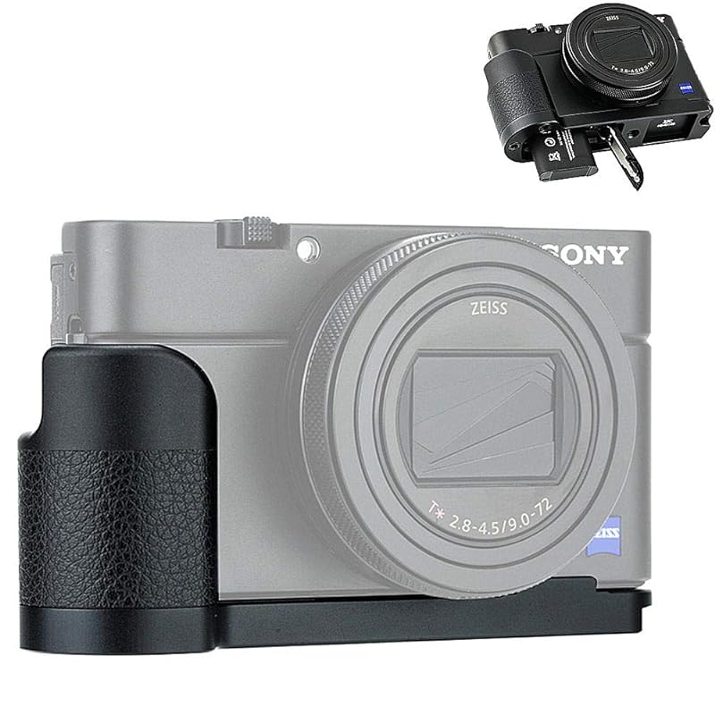 JJC 金属 ハンドグリップ Sony RX100VI RX100VA RX100V RX100IV RX100III RX100II RX100 対応 電池交換便利