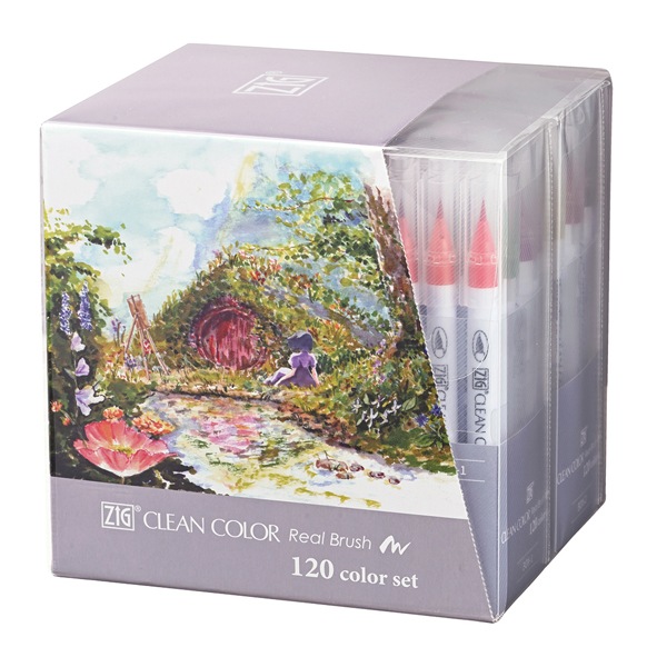 呉竹 Kuretake ZIGクリーンカラーリアルブラッシュ 120色セット RB-6000AT/120V