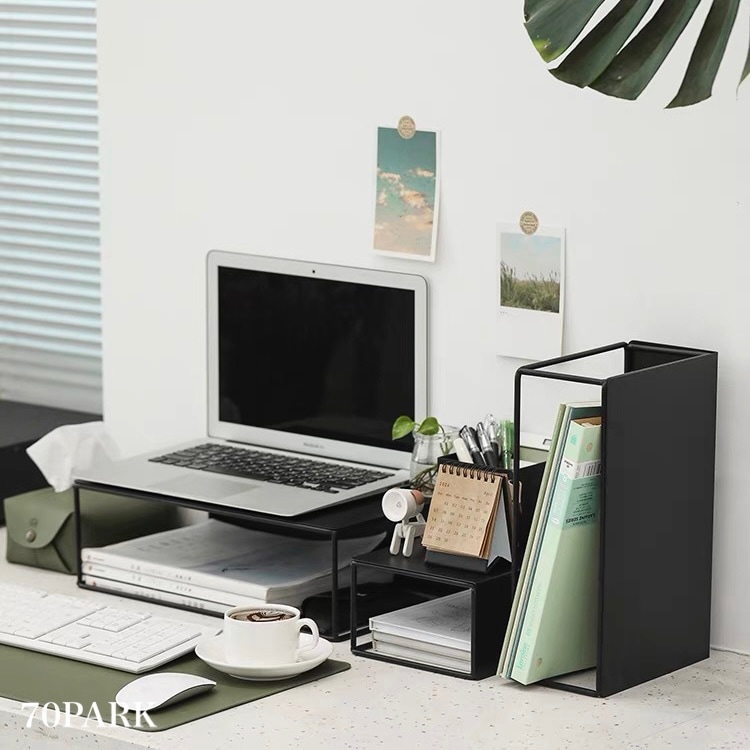 アイアン 多機能 収納 モニター台 ブックスタンド 全3色 おしゃれ 韓国インテリア 韓国雑貨 韓国っぽ インテリア雑貨 韓国 70PARK