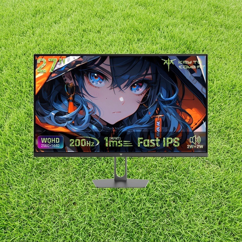 KTC 27インチゲーミングモニター WQHD (2560x1440) Fast IPS 200Hz (210OC可能）1ms(MPRT) 131%sRGB HDR400 低ブルーライト フリッカーフ