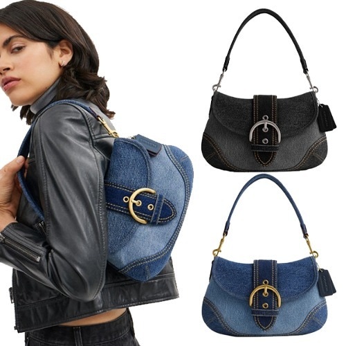 SOHO BAG IN UPCYCLE REPURPOSED DENIM CR737 14,221円