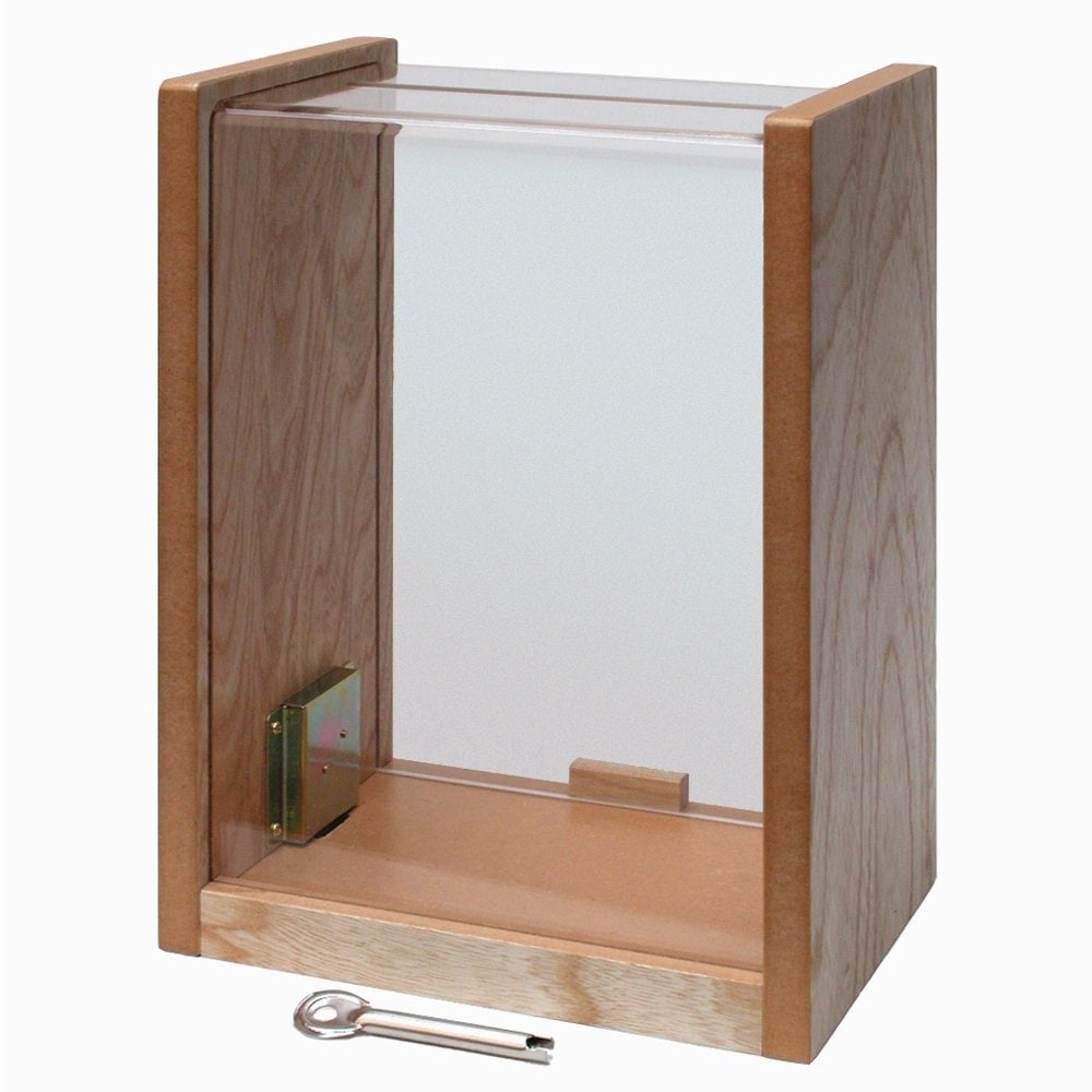 コレクト 窓口ボックス 木/透明アクリル製 中 M-523