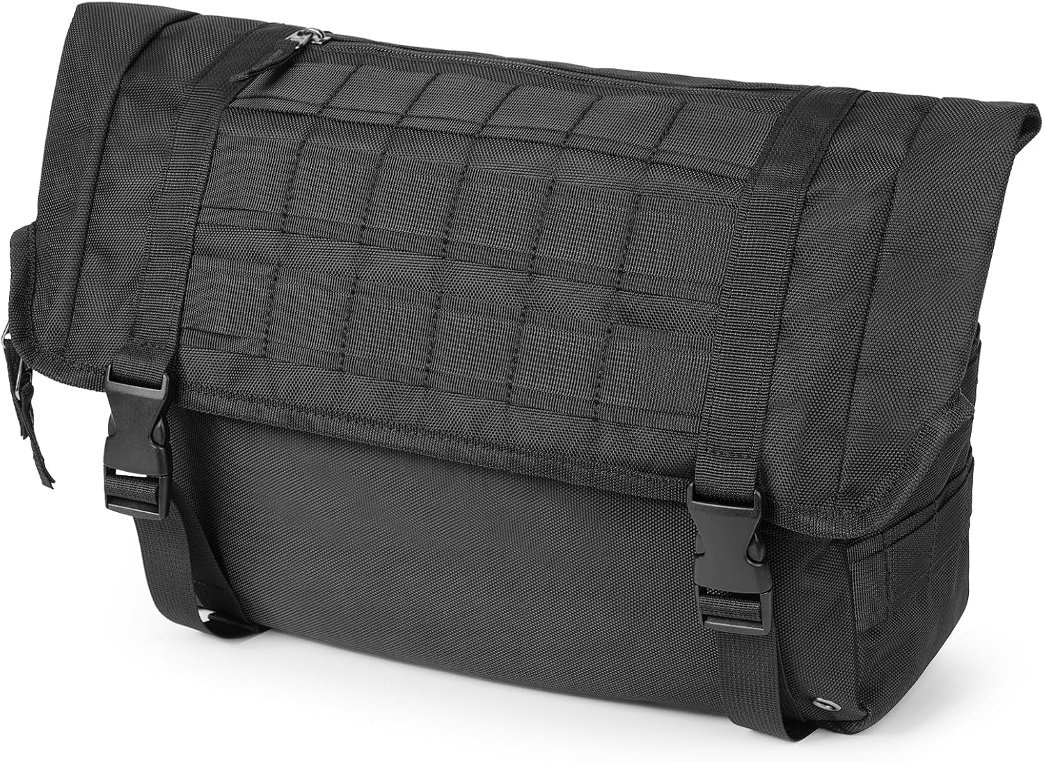 10L大容量防水サイドバッグ ポリエステル1680デニール生地 二重防水構造 IPX6対応 汎用設計 ツーリングアウトドア対応 ブラック