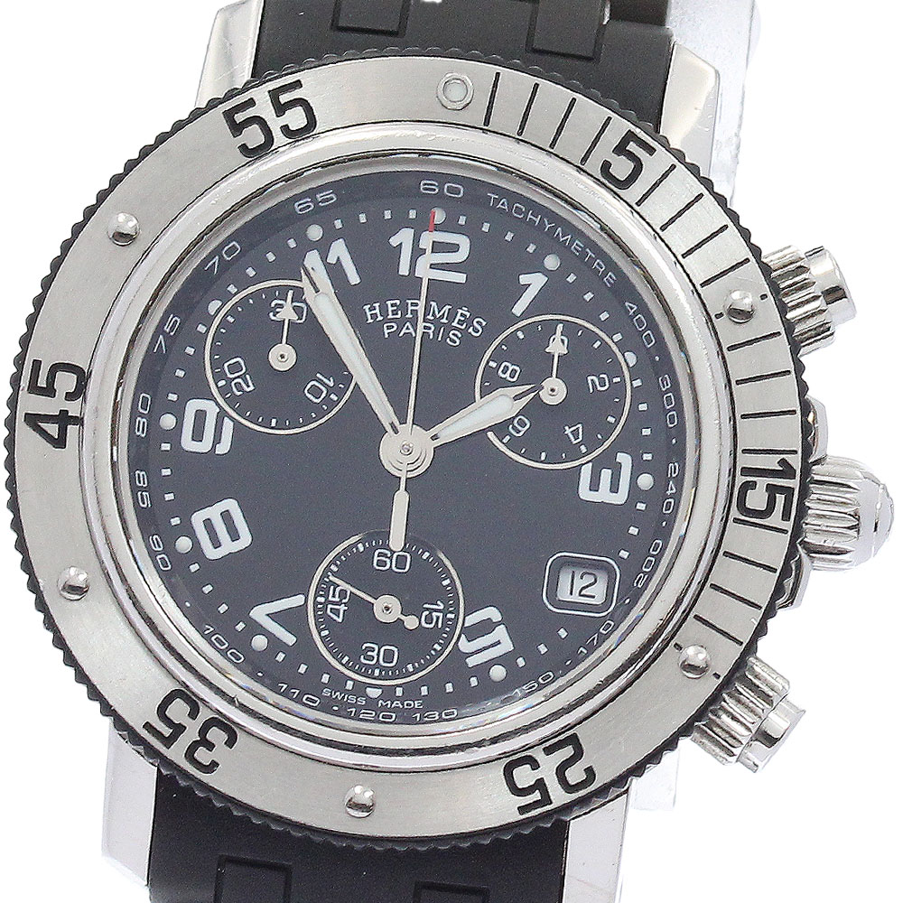 エルメス HERMES CL2.315 クリッパーダイバー クロノグラフ クォーツ レディース _939660【中古】