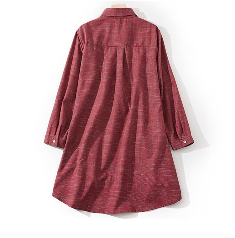 激安セール 2022秋 新作 綿麻 大きいサイズ トレンド 刺繍 長袖 スリム 肌にやさしい シャツ