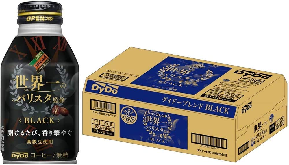 【セット商品】【2cs】ダイドーブレンド ブラック 世界一のバリスタ 缶 ×48缶 5,212円