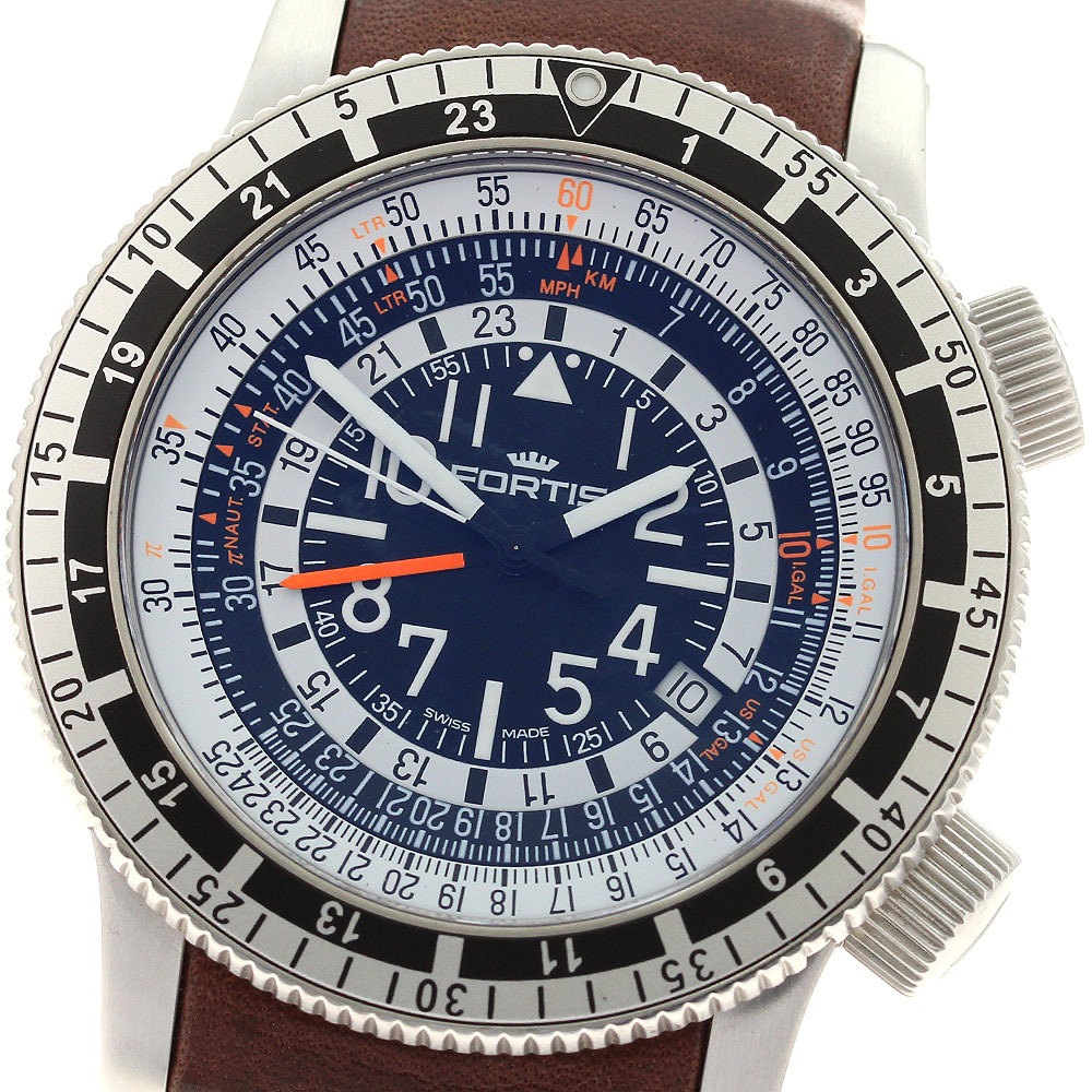 フォルティス FORTIS 666.10.148 B-47 カリキュレーター デイト 自動巻き メンズ 良品 保証書付き_918469【中古】