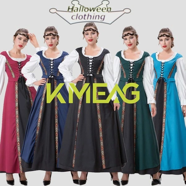 ハロウィンコスプレ ハロウィン仮装 ワンピース 中世 ヨーロッパ風 レディース ワンピース ロング 女性 古着 Halloween 中世 復古 西洋 民族衣装 貴族 中世紀 巫女 宮廷装コスチューム