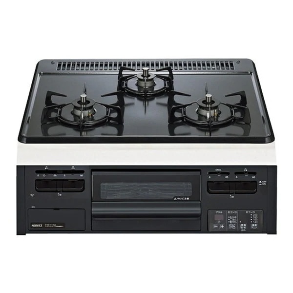 N3GV2RWTQ1-13A METAL TOP (メタルトップ) ビルトインガスコンロ (都市ガス用・3口・両側強火タイプ・幅60cm)