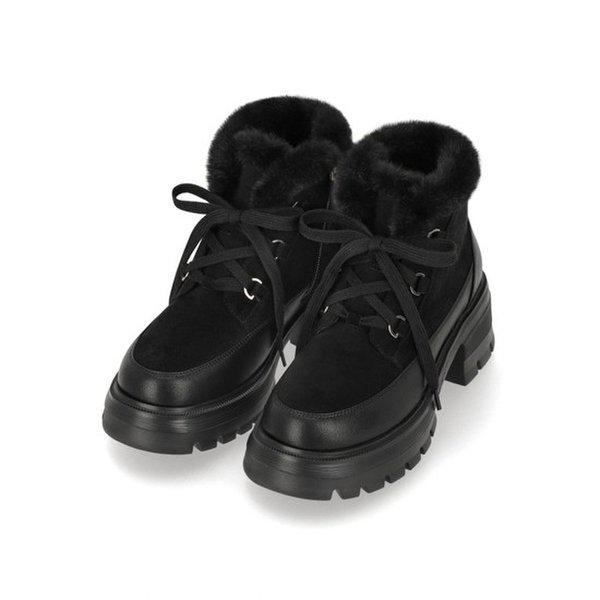 軽量クッション起毛チャンキー女性用ブーツ1XWA74XS_GN