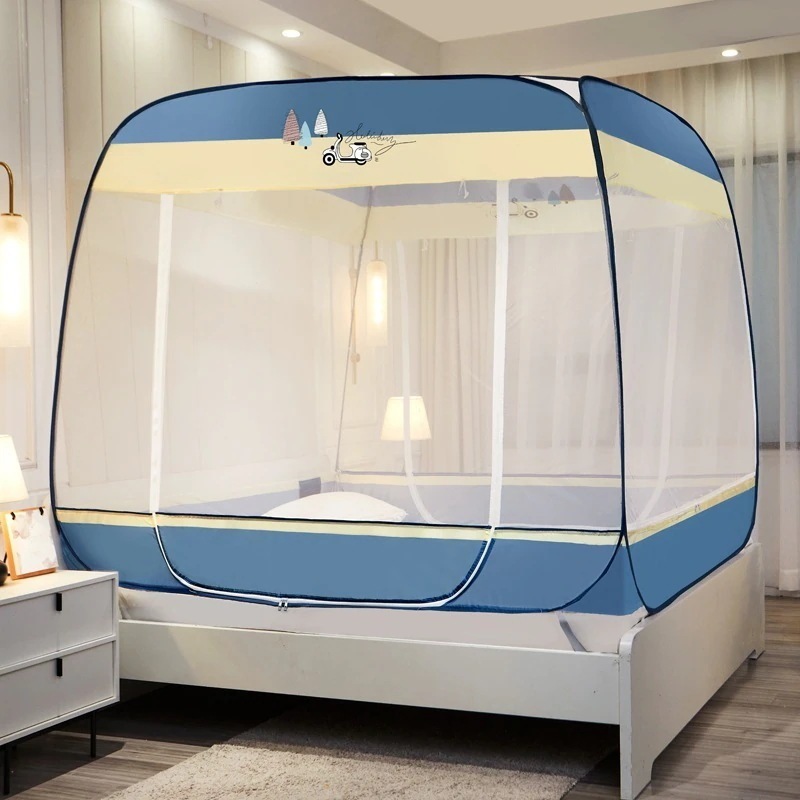 家庭用蚊帳子供一体式三ドア蒙古包座床式蚊帳設置なし