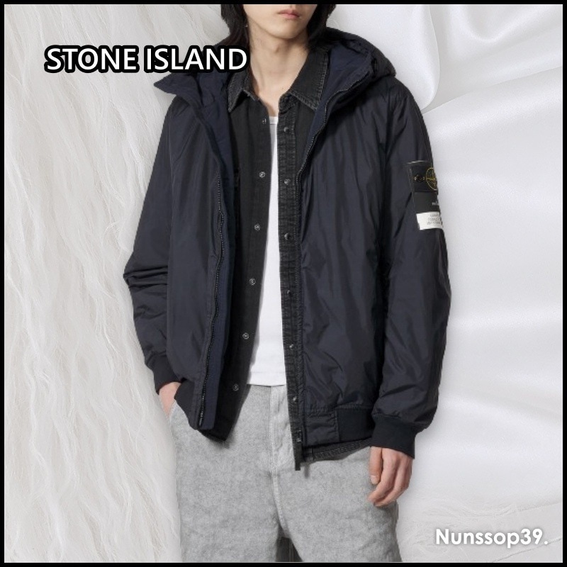 STONE ISLAND クリンクルナイロンワッペンジャンパー