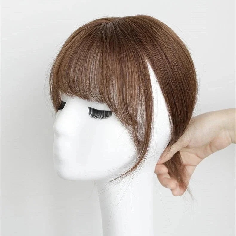 【急速出荷!】5点セット 4color 部分前髪ウィッグ 女性 人毛 3D構造部分ウィッグ ヘアピース 総手植えシルク